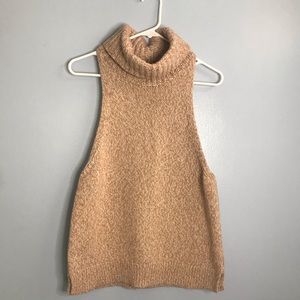Madewell Cowl Neck Chunkt Knit Tank Sweater Top SZ XL  I21